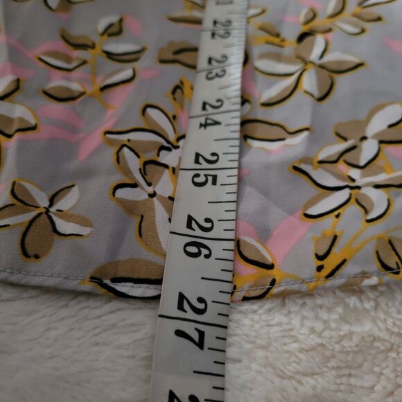 Banana Republic Top Womens Large Floral Short Sleeves Spring Summer Lightweight - Picture 7 of 8